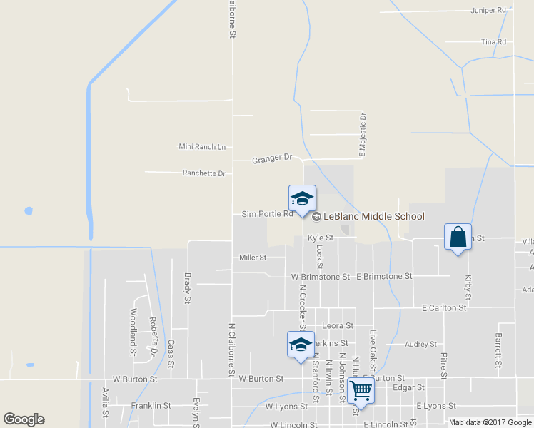 map of restaurants, bars, coffee shops, grocery stores, and more near 698 Sim Portie Road in Sulphur