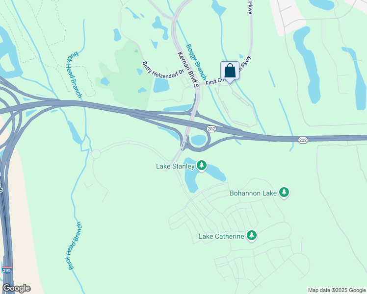 map of restaurants, bars, coffee shops, grocery stores, and more near Kernan Boulevard South in Jacksonville