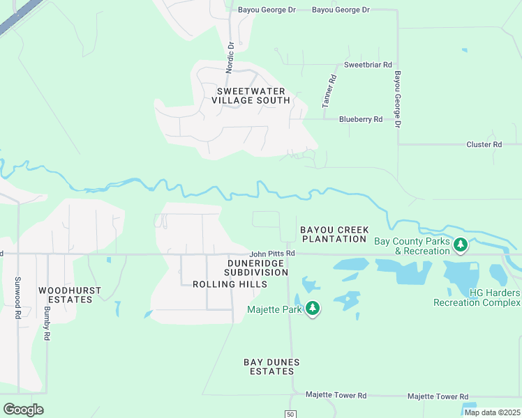 map of restaurants, bars, coffee shops, grocery stores, and more near 7441 John Pitts Road in Panama City