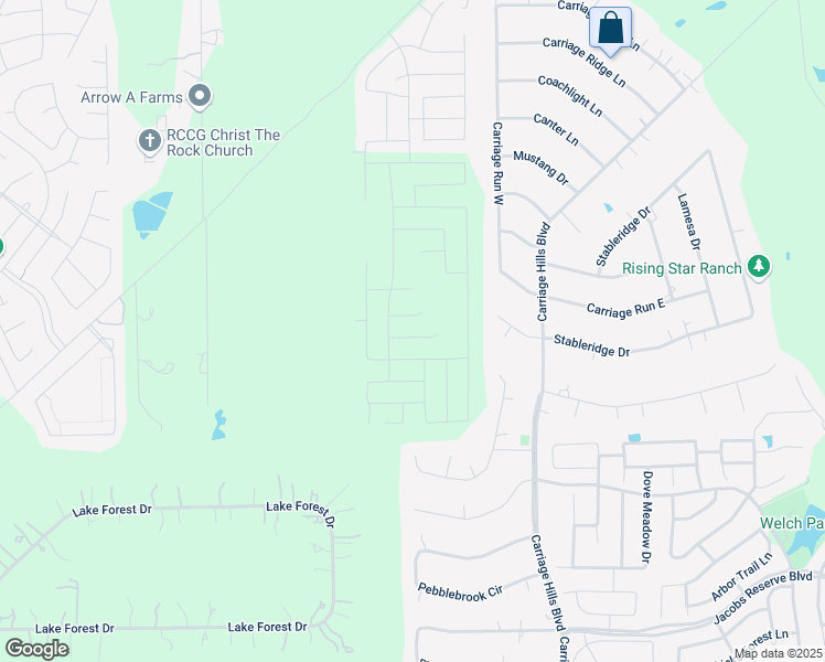 map of restaurants, bars, coffee shops, grocery stores, and more near 2410 Stableridge Drive in Conroe