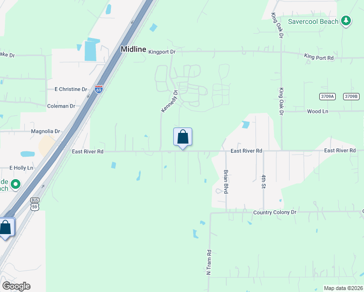 map of restaurants, bars, coffee shops, grocery stores, and more near 13309 13th Street in Splendora