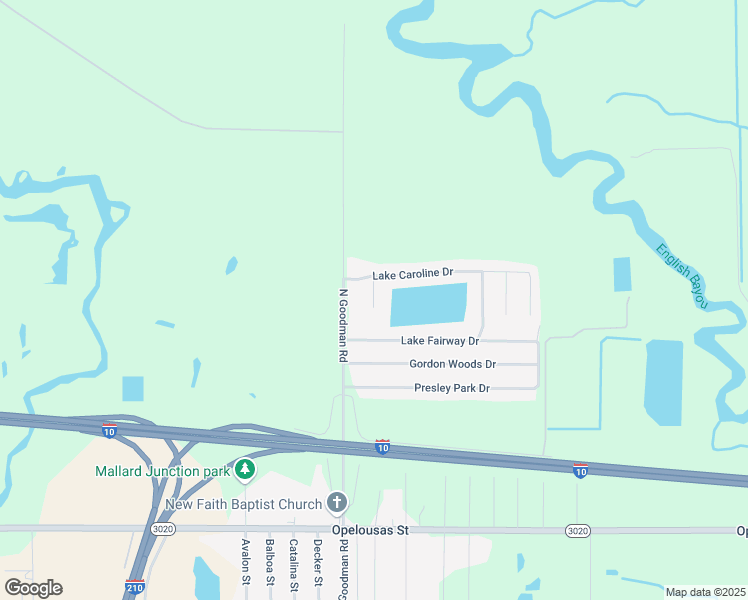 map of restaurants, bars, coffee shops, grocery stores, and more near 525 Princess Anne Court in Lake Charles
