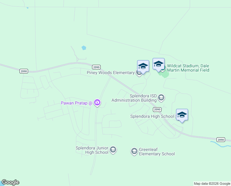 map of restaurants, bars, coffee shops, grocery stores, and more near in Splendora