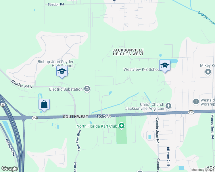 map of restaurants, bars, coffee shops, grocery stores, and more near 10256 Magnolia Hills Drive in Jacksonville