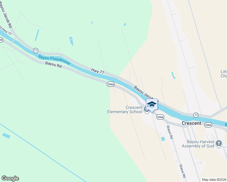 map of restaurants, bars, coffee shops, grocery stores, and more near 62755 Bayou Road in Plaquemine