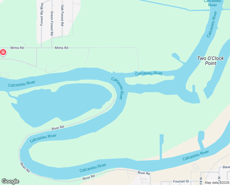 map of restaurants, bars, coffee shops, grocery stores, and more near 32 River Road in Lake Charles