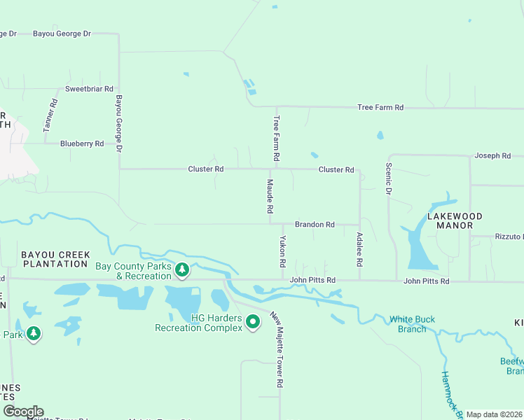 map of restaurants, bars, coffee shops, grocery stores, and more near 5642 Maude Road in Panama City