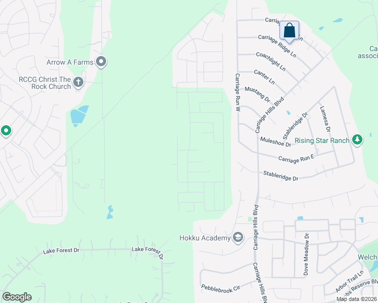 map of restaurants, bars, coffee shops, grocery stores, and more near 1314 Carriage Run West in Conroe
