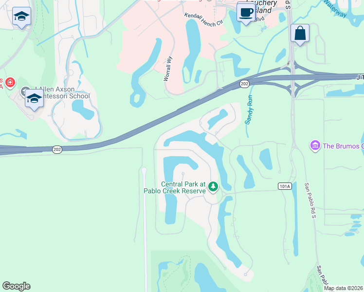 map of restaurants, bars, coffee shops, grocery stores, and more near 14061 Magnolia Cove Road in Jacksonville