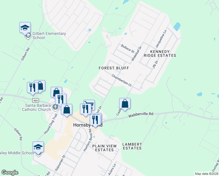 map of restaurants, bars, coffee shops, grocery stores, and more near 15117 Bigelow Drive in Austin