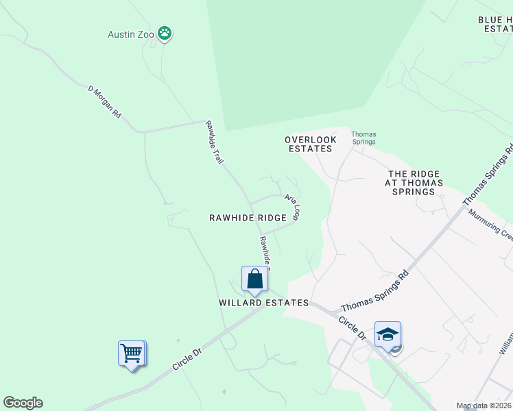 map of restaurants, bars, coffee shops, grocery stores, and more near in Travis County