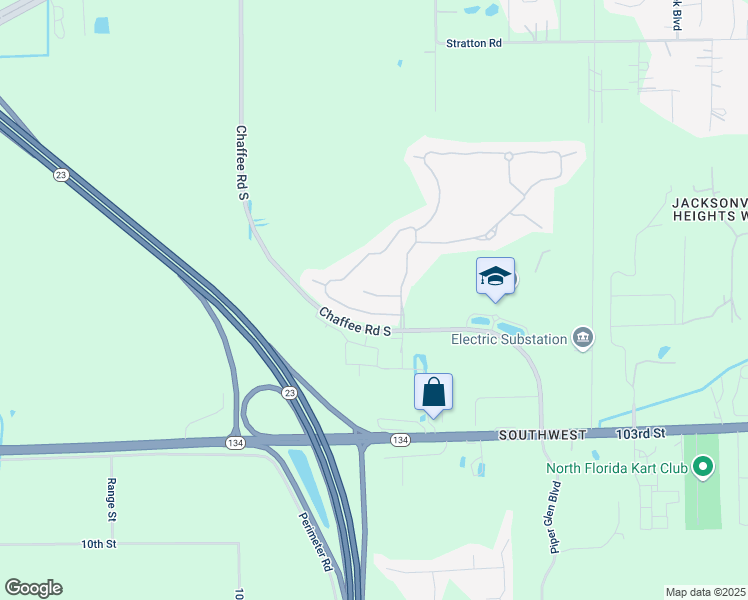 map of restaurants, bars, coffee shops, grocery stores, and more near 10924 Dancing Rabbit Lane in Jacksonville