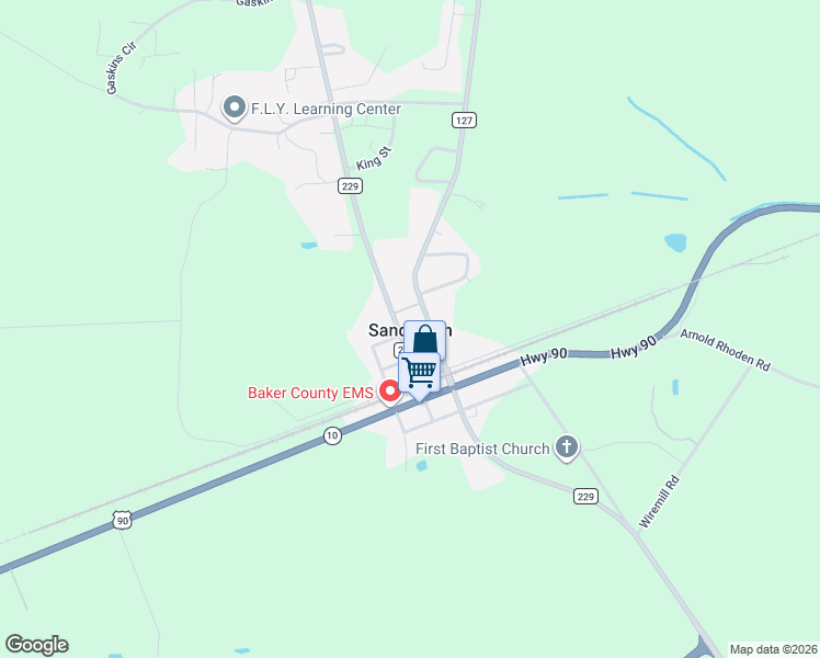 map of restaurants, bars, coffee shops, grocery stores, and more near in Sanderson