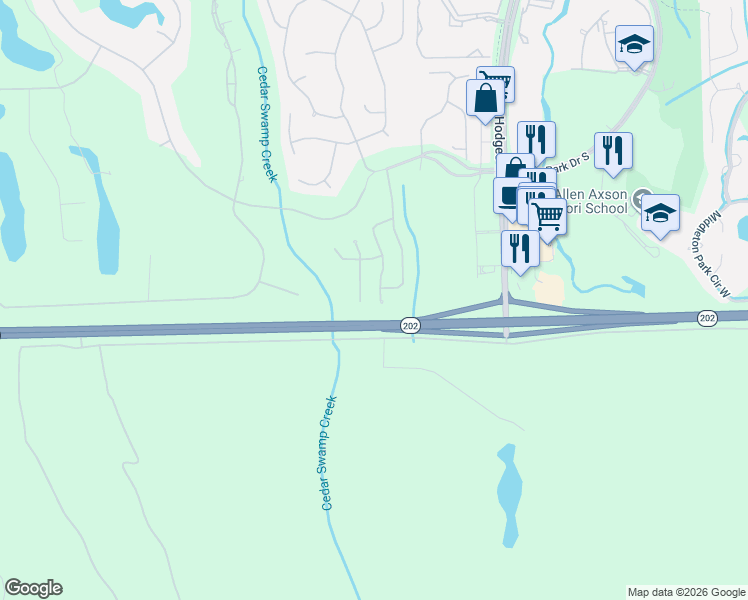 map of restaurants, bars, coffee shops, grocery stores, and more near 4785 Mountain Breeze Court South in Jacksonville