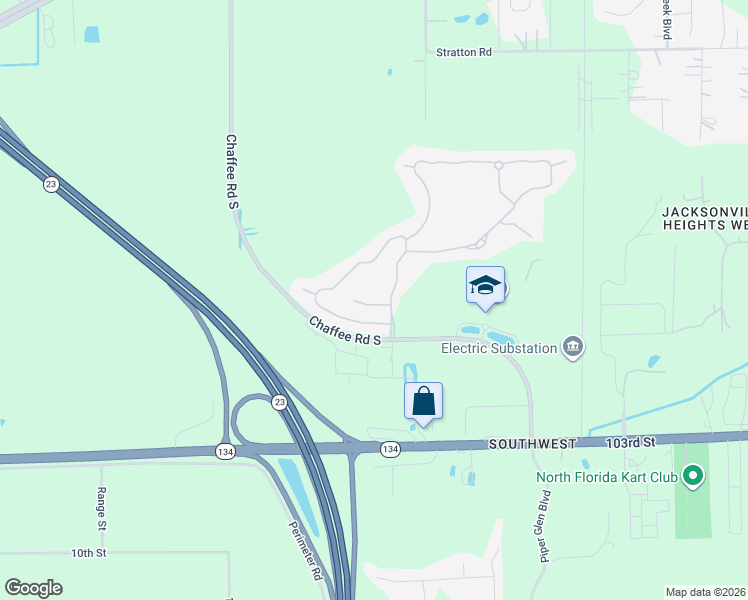 map of restaurants, bars, coffee shops, grocery stores, and more near 10924 Dancing Rabbit Lane in Jacksonville