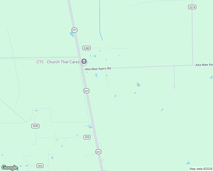 map of restaurants, bars, coffee shops, grocery stores, and more near 208 County Road 2281 in Cleveland
