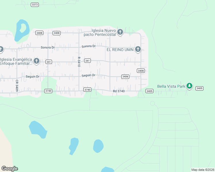 map of restaurants, bars, coffee shops, grocery stores, and more near 383 Road 3411 in Cleveland