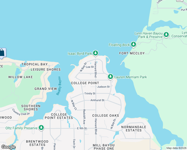 map of restaurants, bars, coffee shops, grocery stores, and more near 2237 Washington Street in Lynn Haven