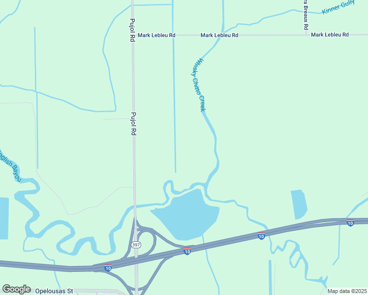 map of restaurants, bars, coffee shops, grocery stores, and more near 677-841 Pujol Road in Lake Charles