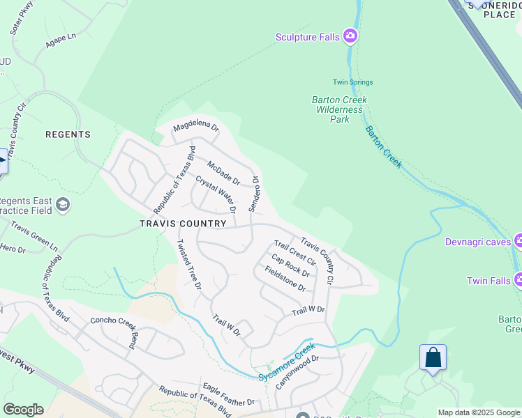 map of restaurants, bars, coffee shops, grocery stores, and more near 4908 Quick Water Cove in Austin