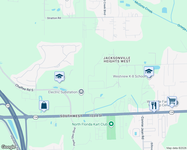 map of restaurants, bars, coffee shops, grocery stores, and more near 5000 Magnolia Valley Drive in Jacksonville