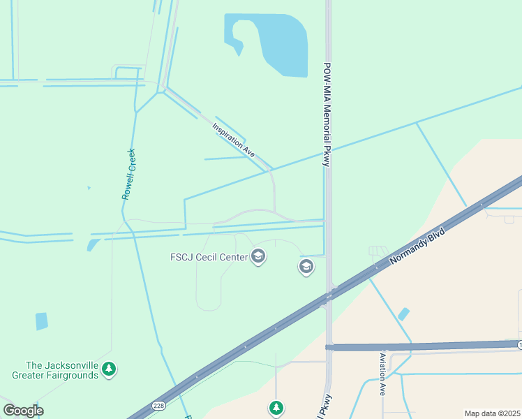 map of restaurants, bars, coffee shops, grocery stores, and more near Finger Lake Street in Jacksonville