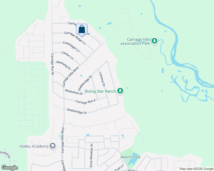 map of restaurants, bars, coffee shops, grocery stores, and more near 1411 Lamesa Drive in Conroe