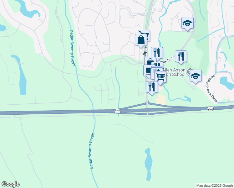 map of restaurants, bars, coffee shops, grocery stores, and more near 4766 Kernan Mill Lane East in Jacksonville