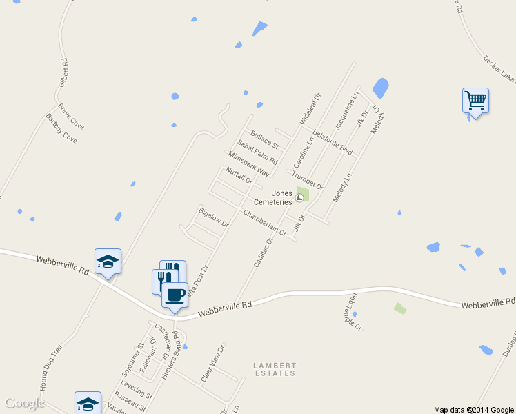 map of restaurants, bars, coffee shops, grocery stores, and more near 15109 Mossycup Lane in Austin