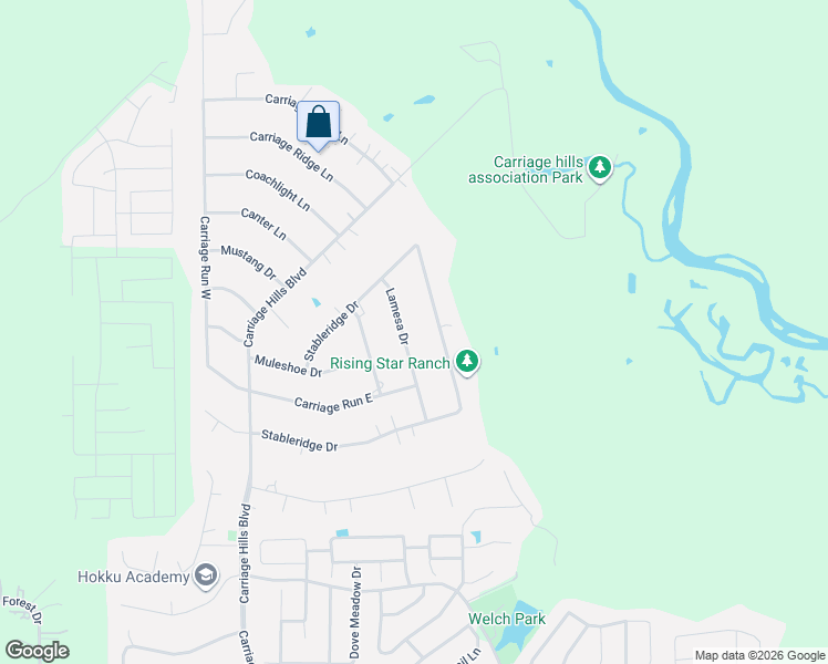 map of restaurants, bars, coffee shops, grocery stores, and more near 1411 Lamesa Drive in Conroe