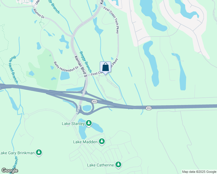 map of restaurants, bars, coffee shops, grocery stores, and more near 4750 Seascape Way in Jacksonville
