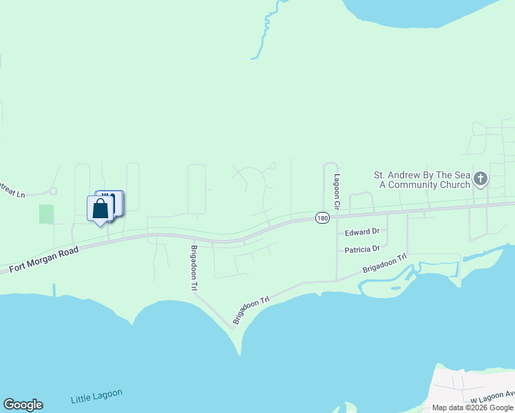 map of restaurants, bars, coffee shops, grocery stores, and more near Dorado Way in Gulf Shores