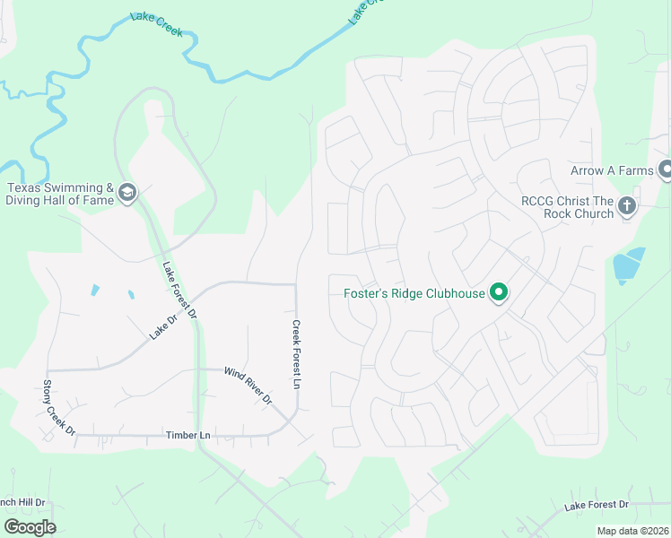 map of restaurants, bars, coffee shops, grocery stores, and more near 10220 Goose Creek Lane in Conroe