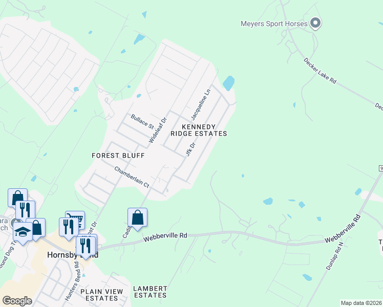 map of restaurants, bars, coffee shops, grocery stores, and more near 5705 Jfk Drive in Austin
