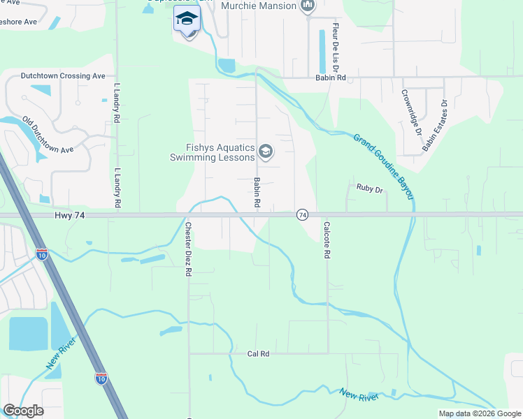 map of restaurants, bars, coffee shops, grocery stores, and more near 38278 Highway 74 in Gonzales