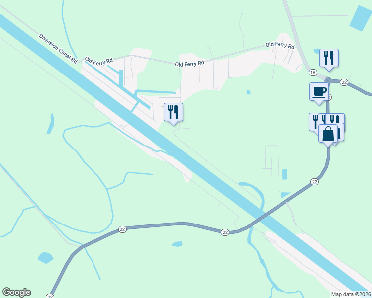 map of restaurants, bars, coffee shops, grocery stores, and more near 18048 Bayou Pierre Drive in Maurepas