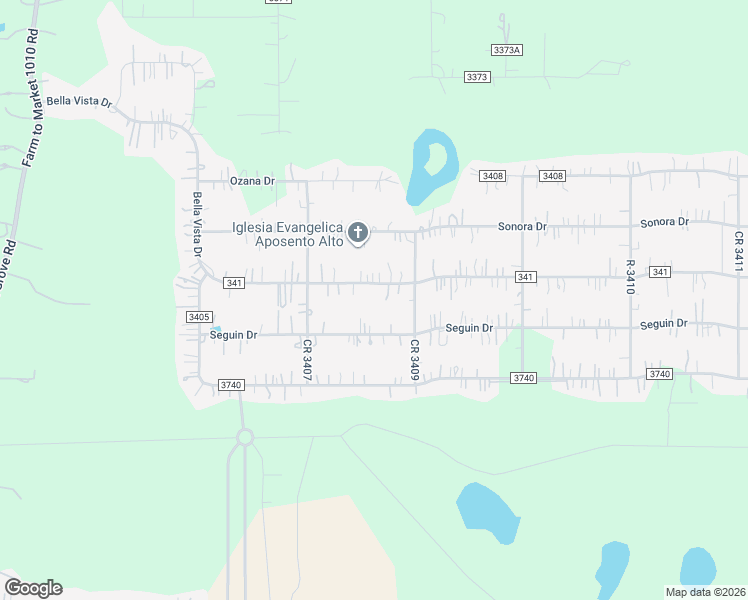 map of restaurants, bars, coffee shops, grocery stores, and more near 1158 County Road 340 in Cleveland