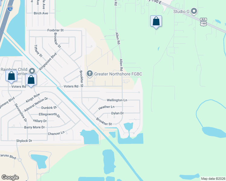 map of restaurants, bars, coffee shops, grocery stores, and more near 1113 Clairise Court in Slidell