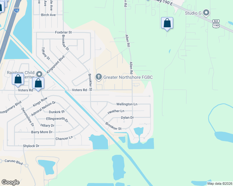 map of restaurants, bars, coffee shops, grocery stores, and more near 1137 Clairise Court in Slidell