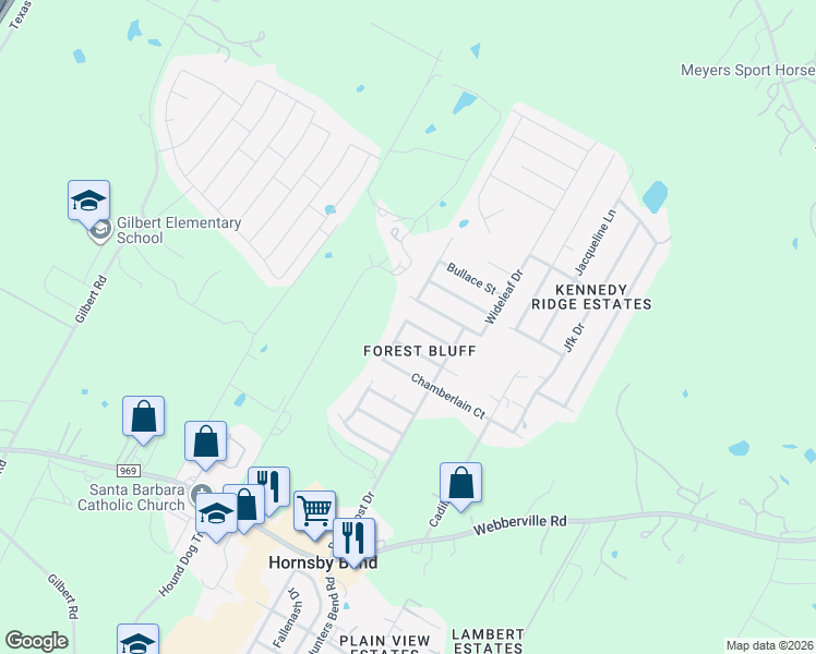 map of restaurants, bars, coffee shops, grocery stores, and more near 14909 Nuttall Drive in Austin