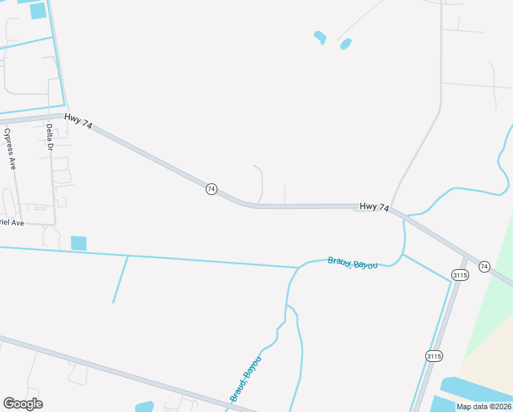 map of restaurants, bars, coffee shops, grocery stores, and more near 7795 Highway 74 in St. Gabriel