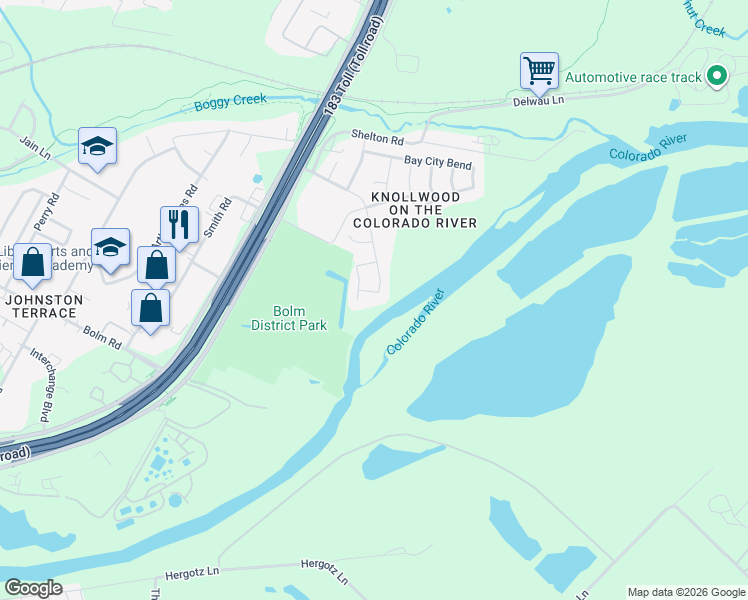 map of restaurants, bars, coffee shops, grocery stores, and more near 6826 Alleyton Drive in Austin