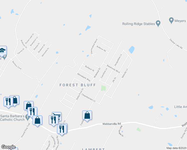 map of restaurants, bars, coffee shops, grocery stores, and more near 15214 Sabal Palm Road in Austin
