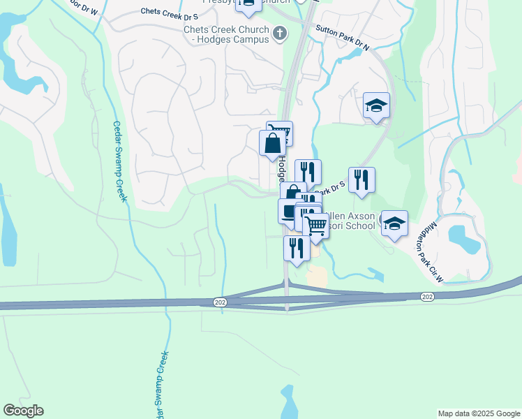 map of restaurants, bars, coffee shops, grocery stores, and more near 13190 Glen Kernan Parkway in Jacksonville