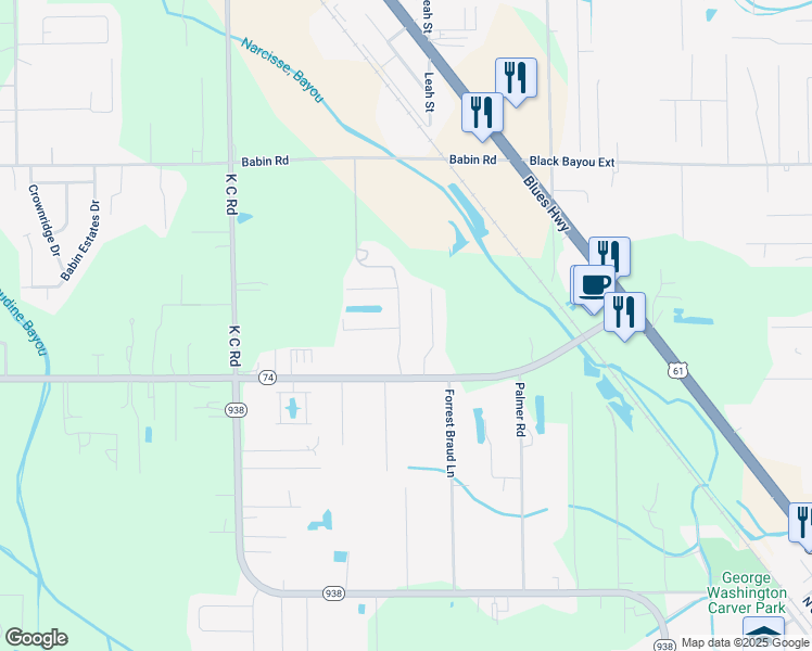 map of restaurants, bars, coffee shops, grocery stores, and more near 13070 Driftwood Avenue in Gonzales