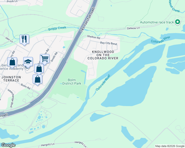 map of restaurants, bars, coffee shops, grocery stores, and more near 6826 Alleyton Drive in Austin