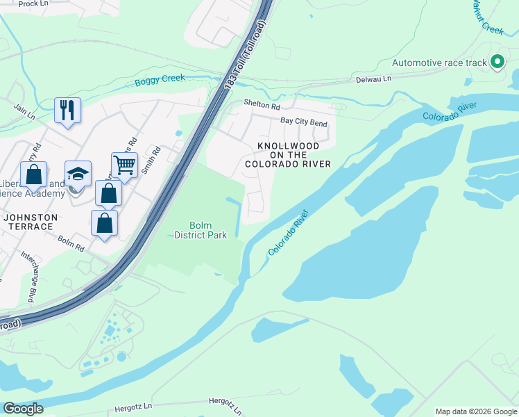 map of restaurants, bars, coffee shops, grocery stores, and more near 6826 Alleyton Drive in Austin