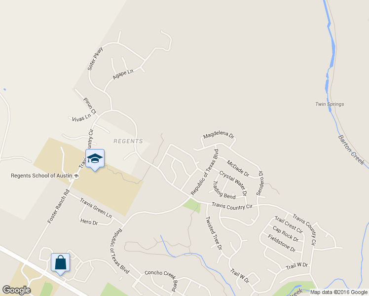 map of restaurants, bars, coffee shops, grocery stores, and more near 5316 Moon Shadow Drive in Austin