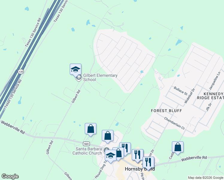 map of restaurants, bars, coffee shops, grocery stores, and more near 13315 Barteny Cove in Austin