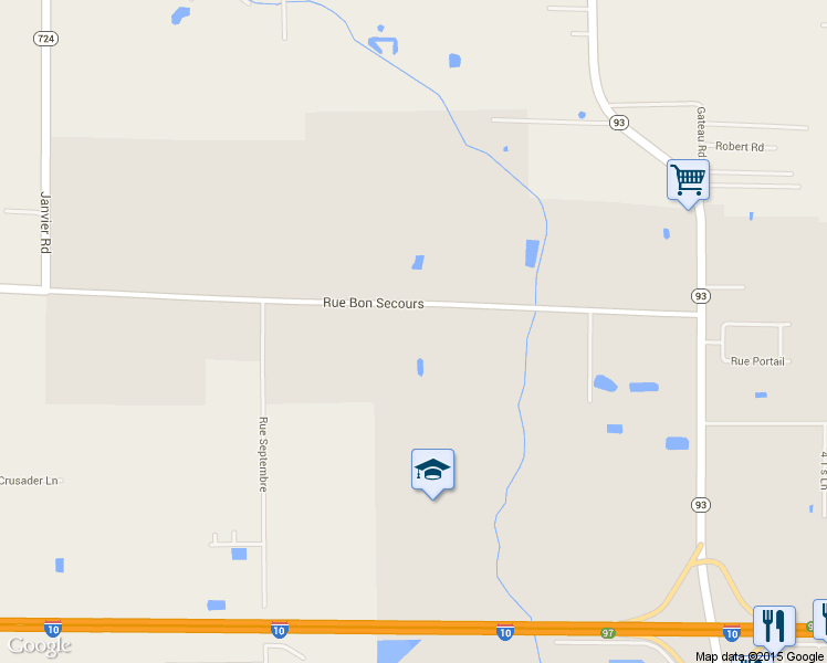 map of restaurants, bars, coffee shops, grocery stores, and more near 405 Rue Bon Secours Road in Scott